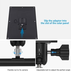 Heavy-Duty Gutter Mount for Ring Solar Panels – 360° Rotating Aluminum Bracket
