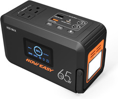 HOWEASY Portable Power Station,135W(270W Peak) Solar Generator,Power Bank with A
