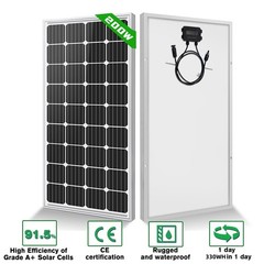 NEW 200W Watt Mono Solar Panel 12V Battery Charger Home Boat RV Off Grid US