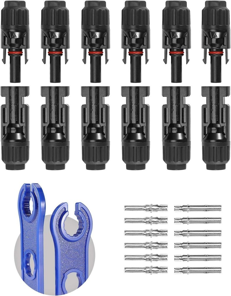 12 piezas de conectores solares con llaves para cables de paneles solares.neuvo.
