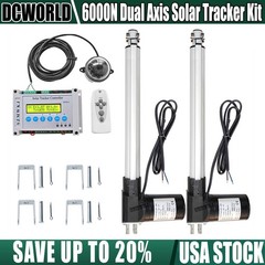 Dual Axis Solar Tracking Tracker-LCD Controller +6000N 2PCS 16″ Linear Actuators