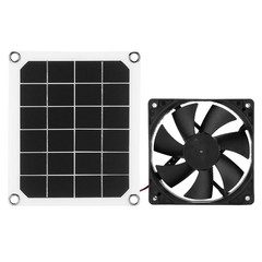 10W Solar Powered Fan Kit Solar Panel Waterproof DC Exhaust Fan For Chicken Coop