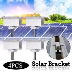 4Pcs Framed Solar Panel Roof Mounting Rail Brackets Holder Mid Clamp Fixing Kit