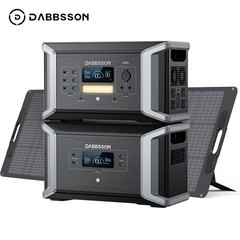 3072W Portable Power Station LiFePO4+2000B+210W Solar Panel Dabbsson DBS1000 Pro