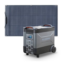ALLPOWERS 3456Wh Portable Battery Power Station Generator RV & 100W Solar Panel