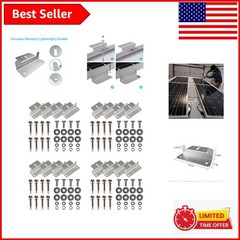 Durable 4-Set Aluminum Z Brackets for Secure Solar Panel Mounting on RVs & Boats