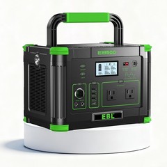 Portable Power Station 500W Outdoor Solar Generator Backup for RV/Van Camping