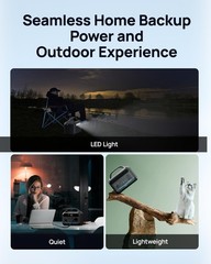 Portable Power Station 600W(1200W Surge) – 288Wh Solar Generator LiFePO4 Batt…