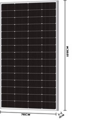 200W 12V Monocrystalline 200 12 Volt Solar Panel Designed for 12V Charge System