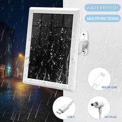 Solar Panel Charger for Ring Camera Battery,Compatible with Ring 1 White