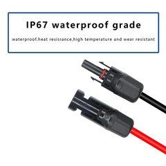 RIIEYOCA 14AWG Battery Alligator Crocodile Clip to Solar Connector Black