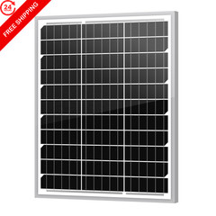Newpowa 20W 12V Solar Panel Monocrystalline PV Module 1PCS, White