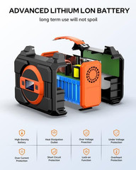 Portable Solar Powered Generator 300W Rated, with Solar Panels 40W Included, 220