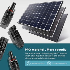Solar Panel Y / T Branch Cable Connection Connector Extension Adapter Waterproof
