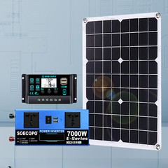 7000W 100A 110V Solar Panel Kit Complete Solar Power Generator Home Grid System
