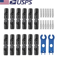 12 Pairs Wire Crimper Pliers Solar Crimping Tool Set Panel PV Cable Connectors
