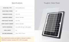 Waveshare Monocrystalline Silicon Solar Panel 5.5V 6W Toughened Glass Surface
