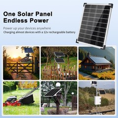 20W 12V Solar Panel Kit Battery Maintainer with Solar Charge Controller for RV