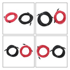 4mm² 20M Solar Panel Extension Cable Black+Red with M4 Connector for RV/Boat