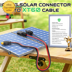 10AWG XT60 Solar Cable- Solar to XT60 Cable 3FT XT60 Charging Adapter for RV Pow