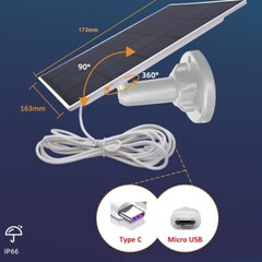 Soporte de panel solar para cámara exterior de silicio monocristalino de 5W