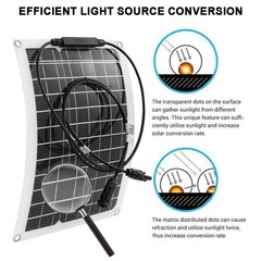 7000W Peak Solar System Kit Flexible Panel 100A Controller 12V 24V To 110V/220V