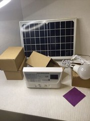 Portable Generator System Kit LED Light 12V USB Port Solar Charging 110-220V