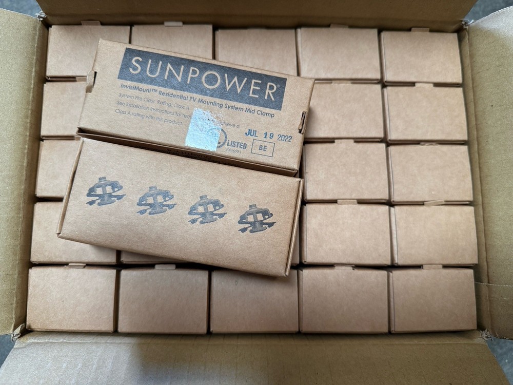 SunPower Invisimount Solar Mid Clamp — Quantity 4