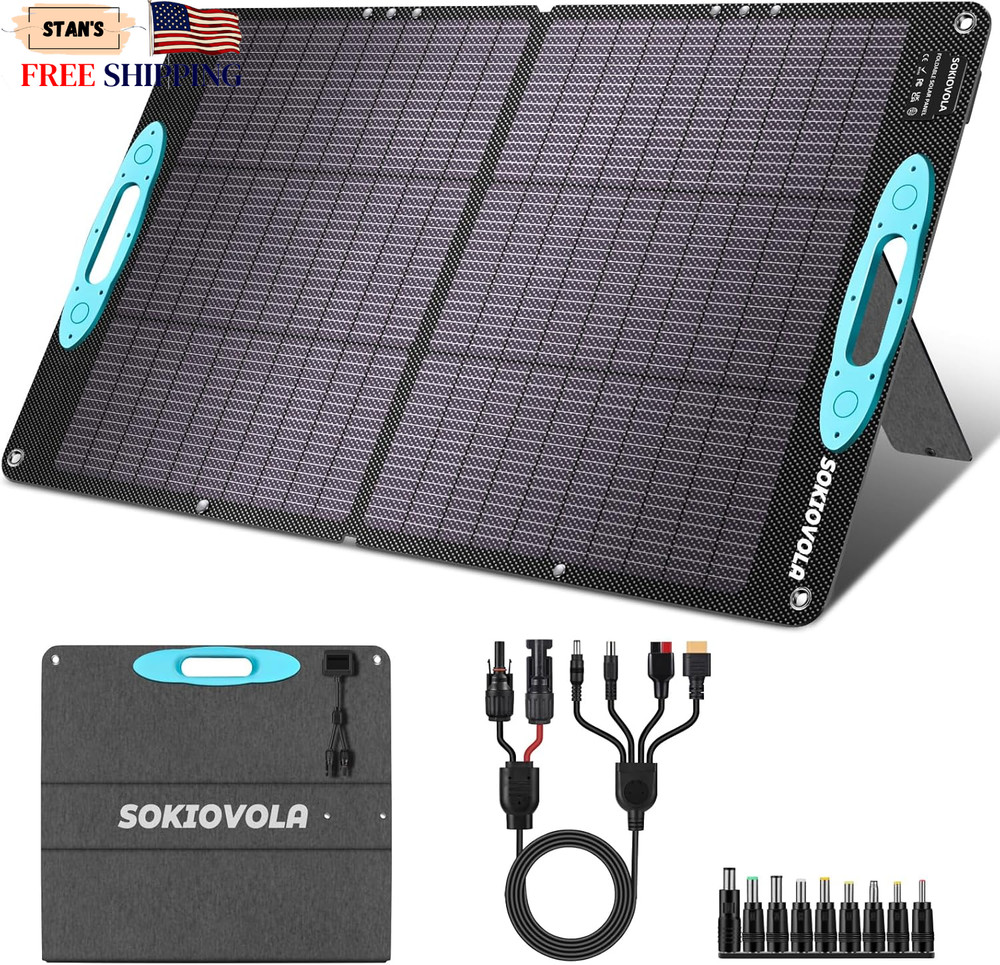 100W Portable Solar Panel for Power Station ETFE Portable Foldable Solar Char…