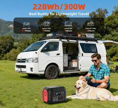 Estación de Energía Solar 300W 228Wh con AC Onda Pura para Camping y CPAP, Nuevo