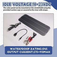 12V 6W Solar Panels Car Motorcycle Kick Scooter Portable Solar Panel Car 9163
