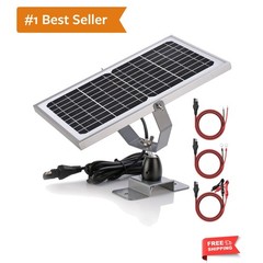10W 12V Solar Battery Charger Maintainer, Built-in Smart MPPT Charge Controll…