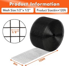6in x 120ft Bird Critter Kits Guard Coated Wire Mesh for Bird Critters Control