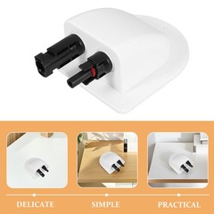 2 Pcs ABS Solar Cable Entry Gland Dual Wire Entry Housing For Solar Panel Wiring
