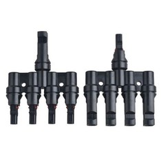 1 Pair Solar Panels Cable 4 To 1 T Branch Connector Fuse Holder Splitter-Coupler