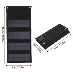 40W 4 Fold Solar Panel Charging Bag Folding Bag Foldable Monocrystalline Solar