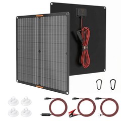 30W Solar Panel Kit 12V Trickle Charger Battery Charger Maintainer Boat RV Car