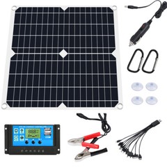 200W Solar Panel kit 12V battery Charger 100A LCD Controller Caravan Van Boat RV
