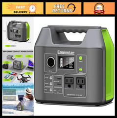 300W Portable Solar Generator Power Station, 296Wh Lithium Battery Backup, 2 AC