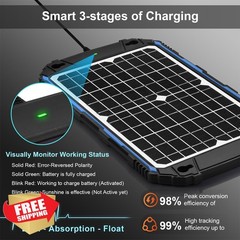 SUNER POWER 12W 12V Solar Battery Charger Maintainer Pro