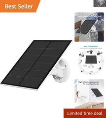 5W Solar Panel for Outdoor Security Camera – Waterproof & USB-C Compatible