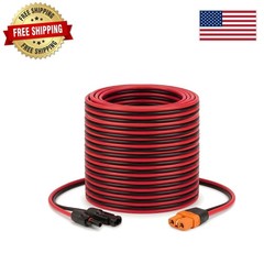 35FT Solar to XT60i Cable – Efficient Male-to-Female Connector for Power