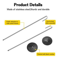100 Sets Solar Panel Bird Guard Clips – Stainless Steel Fasteners for Squirrel &