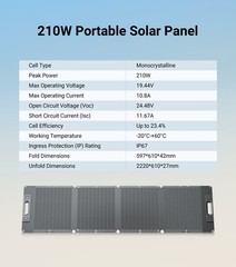 Dabbsson 2200W 2330Wh Power Station LiFePO4 w/ 2pcs Foldable Solar Panels 210W