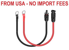 iGreely 10 Gauge Wire Solar to O Ring Cable Solar Panel Adapter Kit Cable Connet