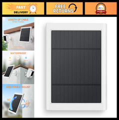 4W Solar Charger for Ring Camera – Compatible with Spotlight & Stick Up, 10ft Ca