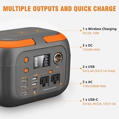 300W Portable Power Station, 260Wh/70000mAh Outdoor Solar Generator