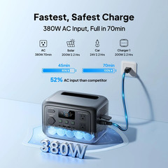 BLUETTI Elite 30 V2+100W Solar Panel 288Wh Portable Power Station LFP for Trip