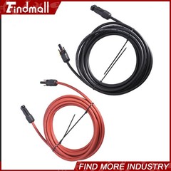 Findmall 1 Pair 20FT Solar Panel Extension Cable Wire Connector 6mm²/10AWG