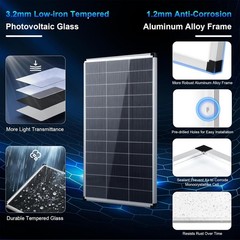 200w Solar Panel,200 watt Solar Panel 12v n Type 18bb Solar Panels A Grade PV